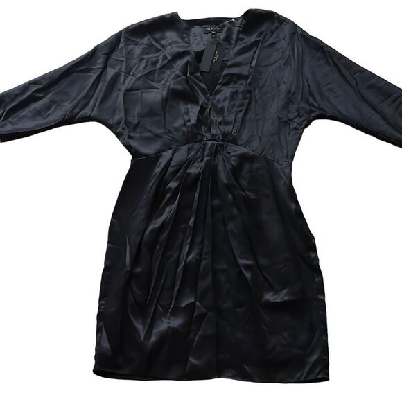 rag & bone Black Eloise Mini Dress Size 10 NWT - Picture 5 of 16